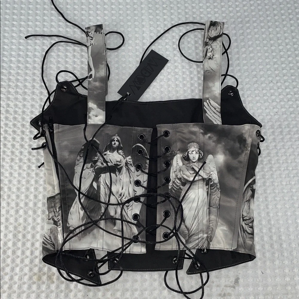 HOUSE OF WIDOW ANGEL GRAPHIC BUSTIER TOP FTL-01-039 - Picture 3 of 4